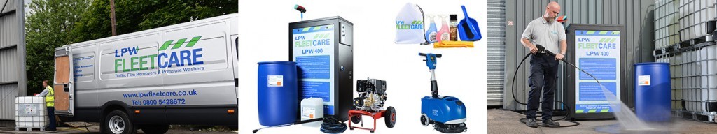 Vehicle Cleaning Products, traffic film remover and pressure washers